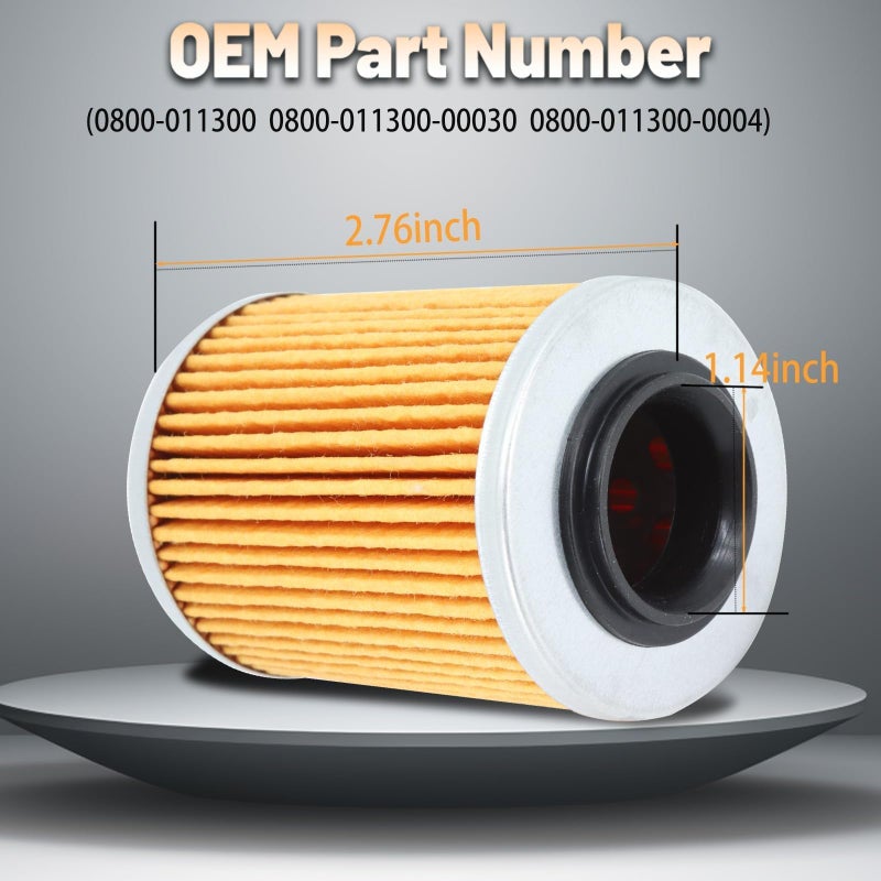 Chikia 2PCS CFMOTO Oil Filter with O-rings Compatible with cfmoto Cforce Zforce Uforce 400 500 600 800 900 950 1000 0800-011300 - Image 4